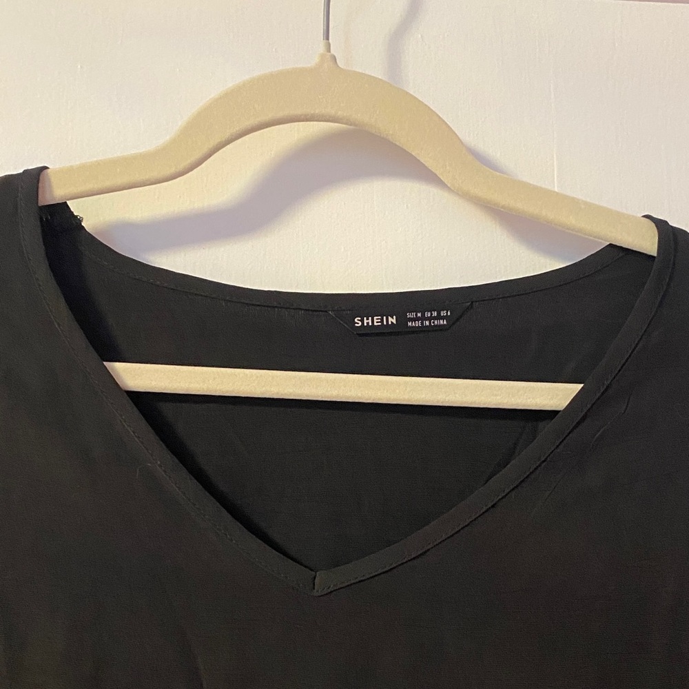 SHEIN Black Swiss Dot Blouse - Picture 3 of 6